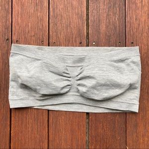Grey Strapless Bandeau Bra